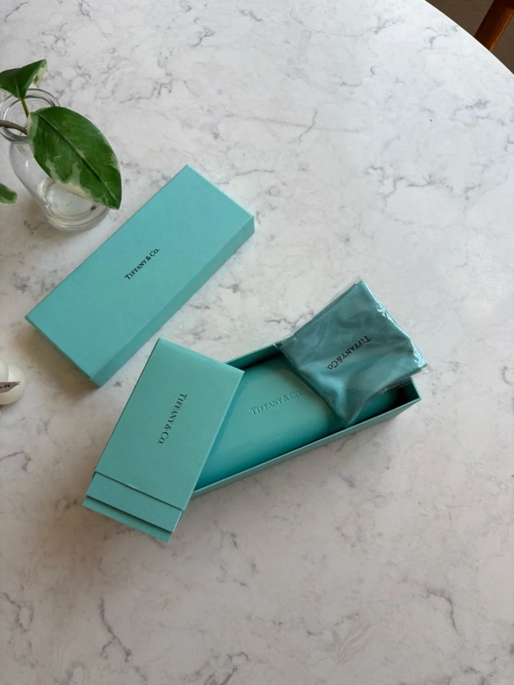 Tiffany & Co. Robin's Egg Blue Eyewear Case and Box Set